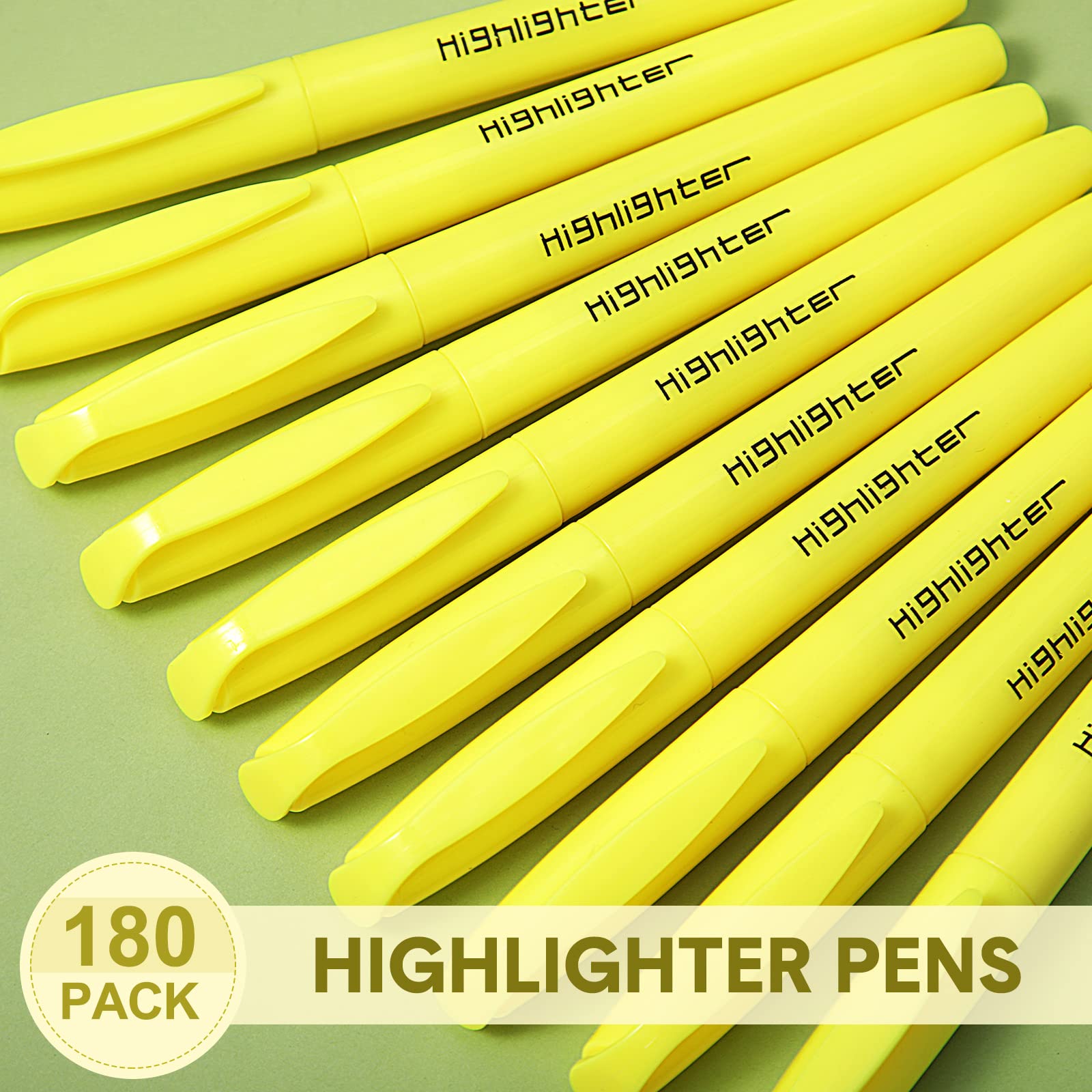 Textmarker Set, 180 Stück lose Textmarker, Keilspitze, Ästhetische Textmarker ohne Verschmieren, Pastell Schnelltrocknende Textmarker für Erwachsene und Kinder, für Zuhause, Schule, Büro