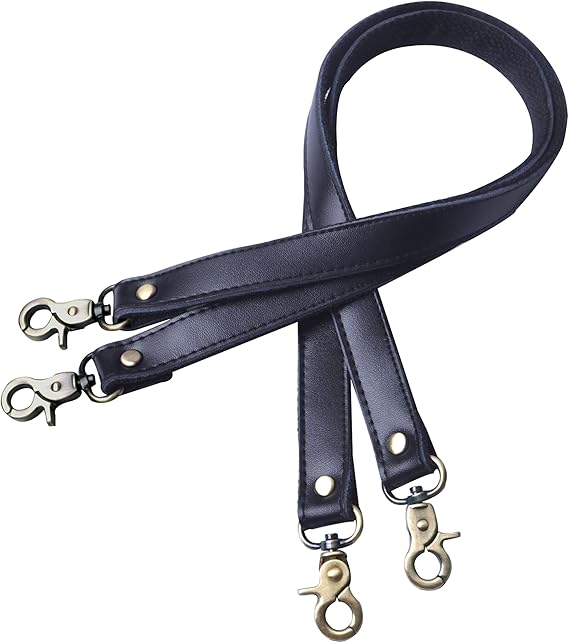 Wento Pair 24'' Genuine Leather Purses Straps,Lobster Hook