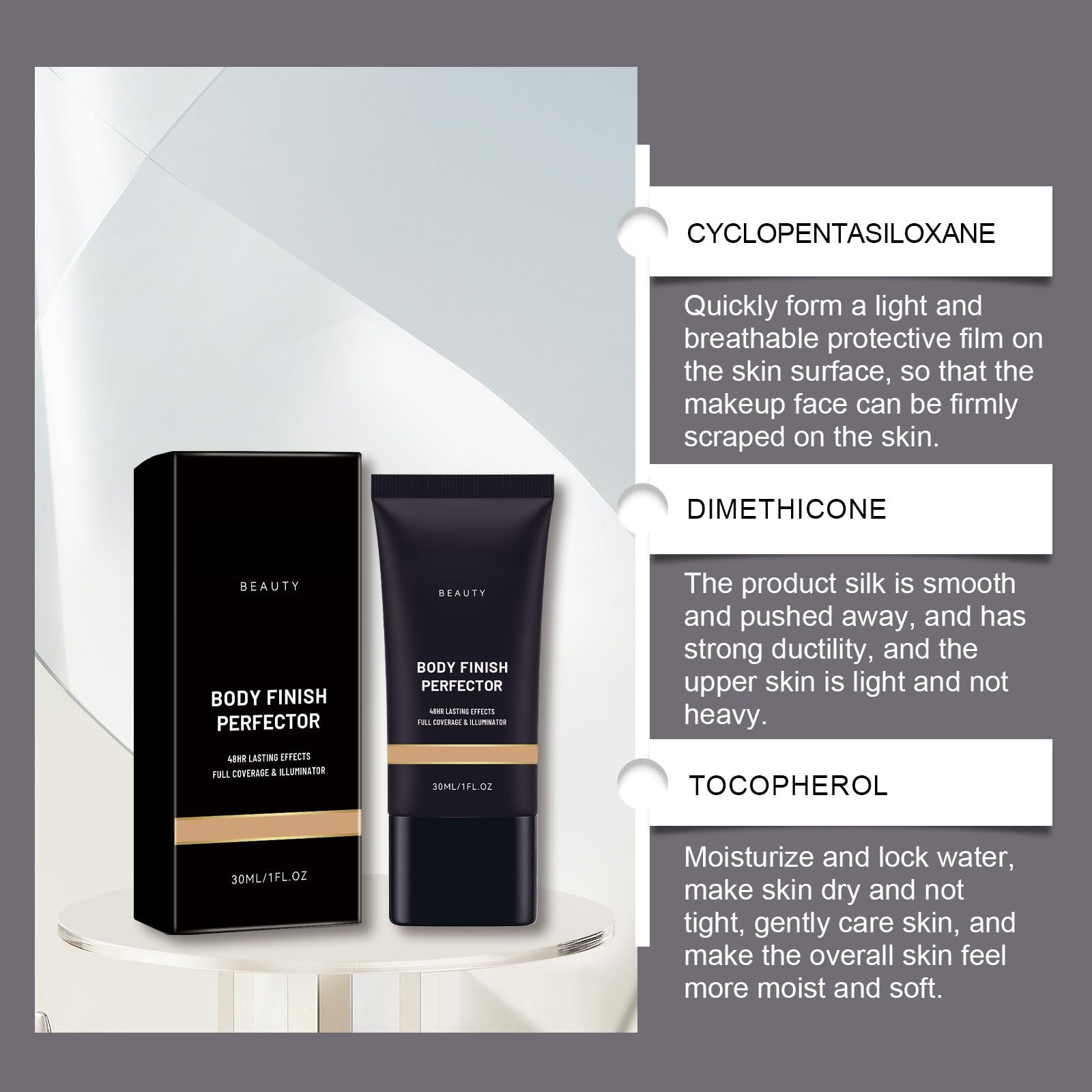 Body Coverage Perfector, Make-up zur Abdeckung der Venen der Beine, feuchtigkeitsspendende Körperlotion, leicht aufzutragende Foundation