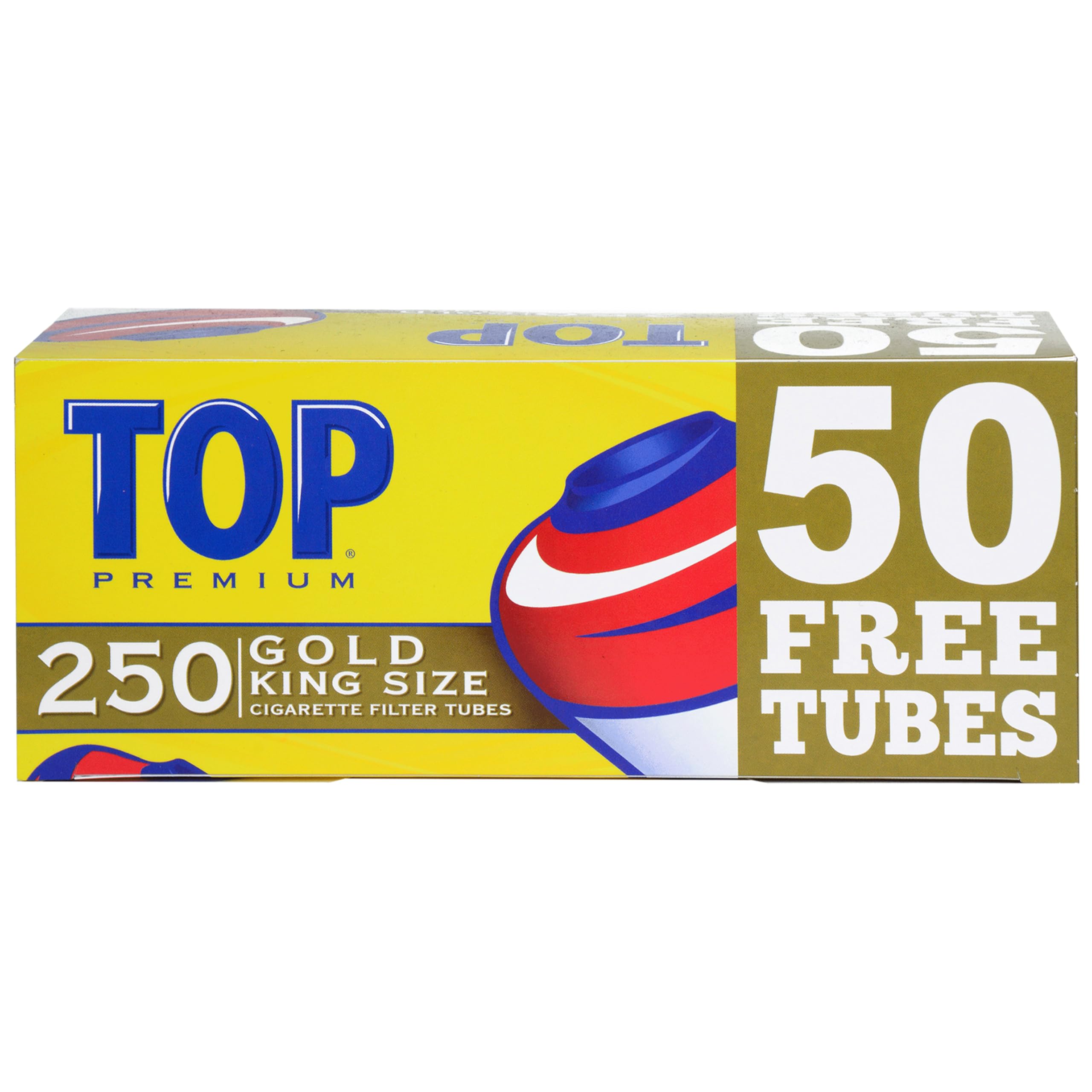 Top Gold Light RYO Cigarette Tubes - King Size 250ct Box