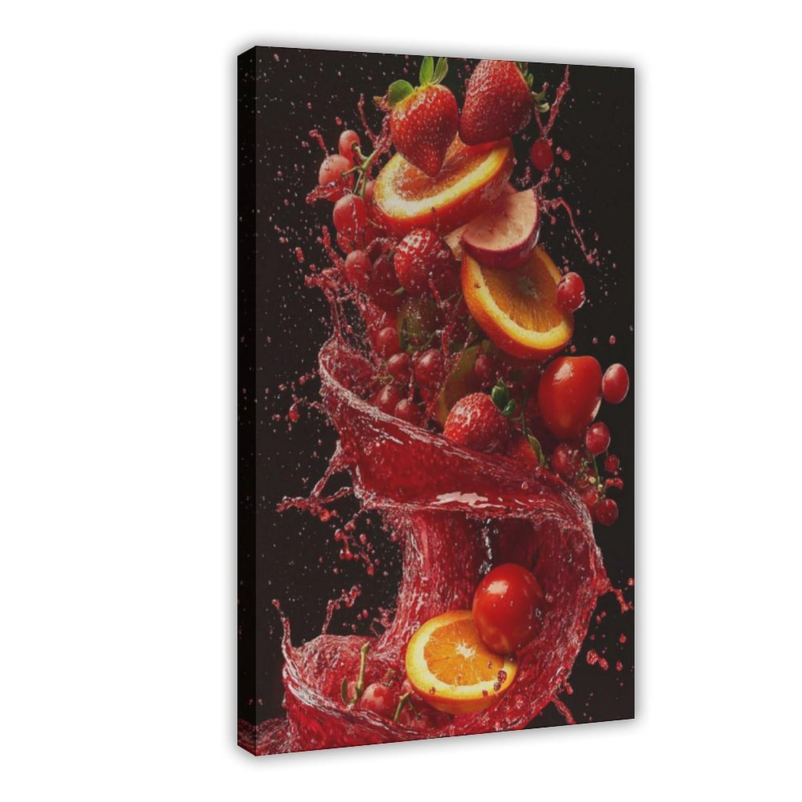 QIOTBVV Cranberry-Saft-Poster, Leinwand-Poster, Schlafzimmerdekoration, Landschaft, Büro, Raumdekoration, Geschenk, 50 x 75 cm