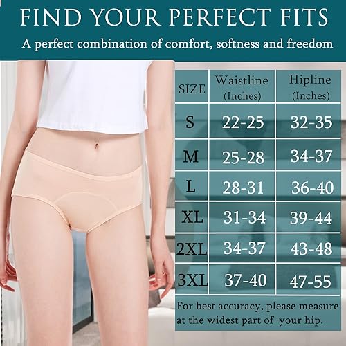 Miniatura 4 de Bragas protectoras a prueba de fugas para mujeres y niñas período menstrual flujo pesado sangrado posparto incontinencia urinaria 3-5