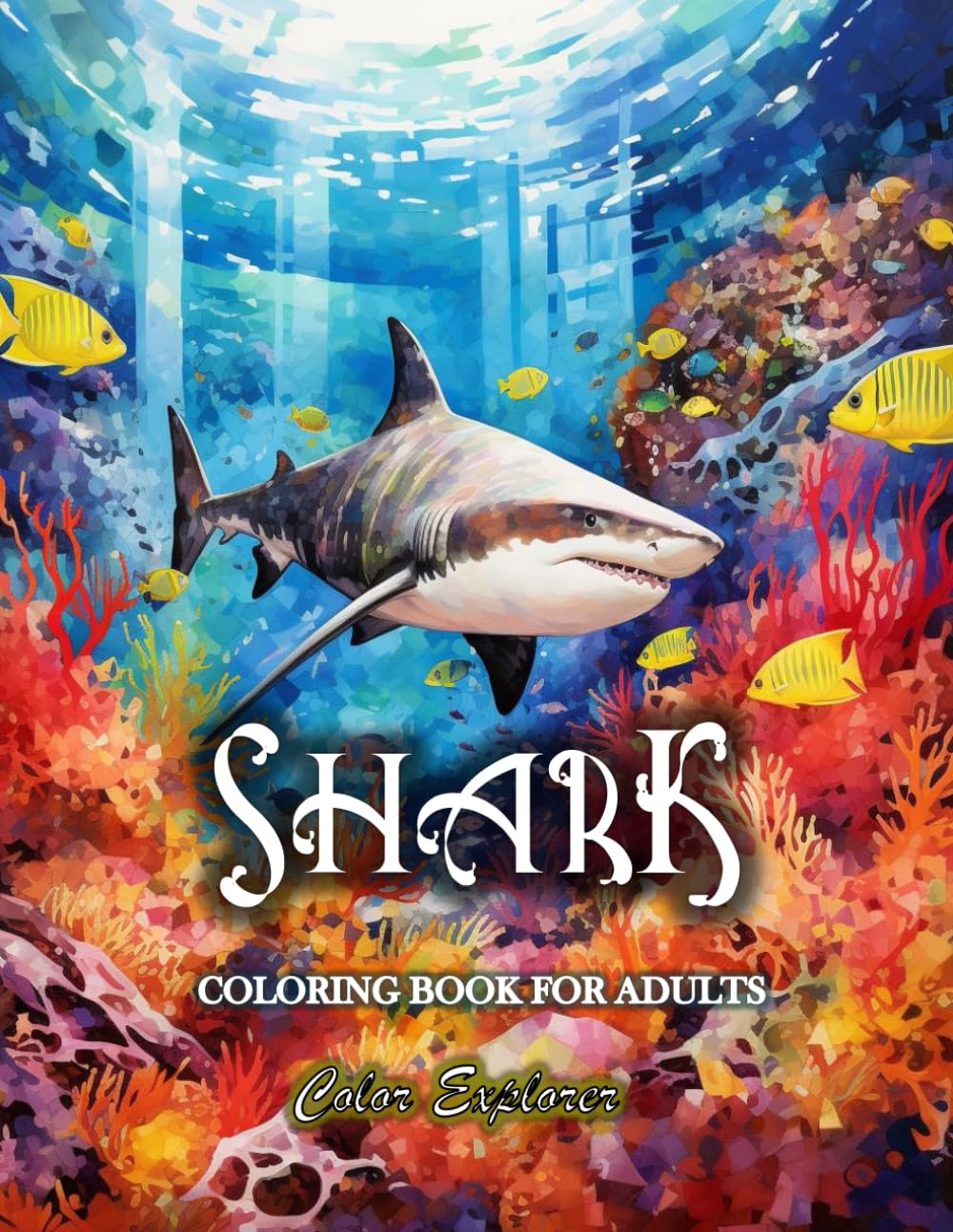 Shark Coloring Book for Adults: Exploring the Wonders of the Deep: An Underwater Adventure for Colorists