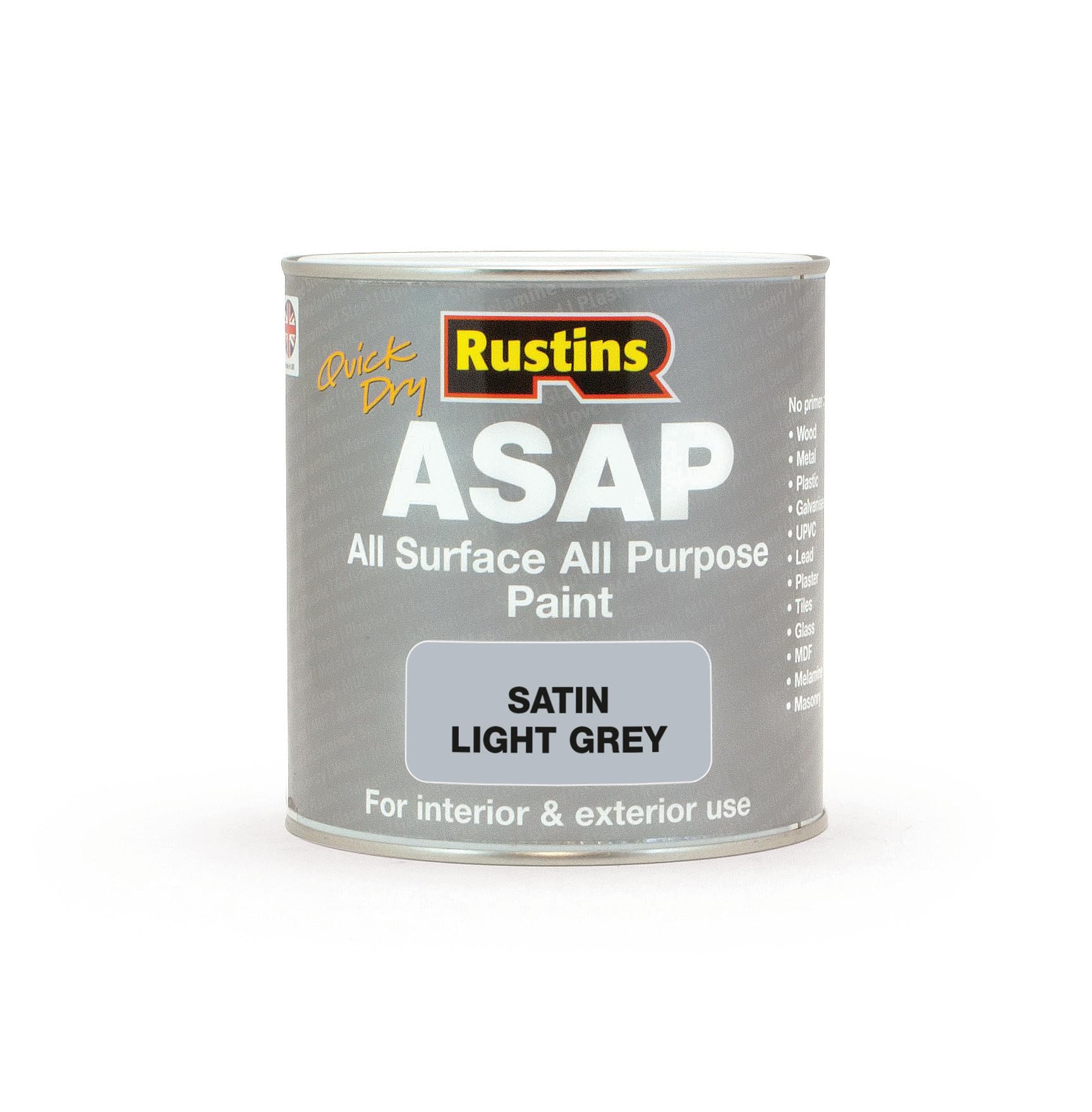 Rustins ASAPLG1000 ASAP Paint Light Grey 1 litre