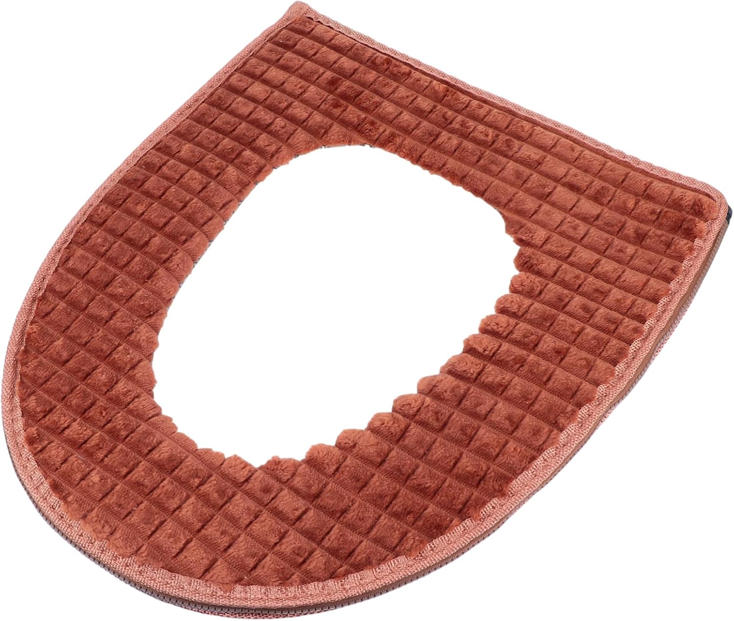MAGICLULU Zippered Toilet Seat Cover Extra Thick Winter Cushion Pad for Bathroom Easy Clean Sturdy Fits Standard Toilets