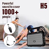 Vista 6 de Sistema PA inalámbrico con micrófono inalámbrico con micrófono de solapa Lavalier, transmisor de micrófono de solapa, amplificador de voz