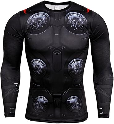 HIMIC E77C 3D Super Hero Close-Fitting Quick-Drying Elastic Sport Cosplay T-Shirt Long Sleeve