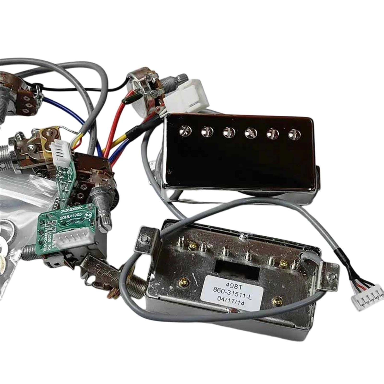 Przetwornik Do Gitary Elektrycznej Przetwornik Gitarowy Humbucker Alnico V | Złota obudowa z szybkozłączami wiązki przewodów Pro(Gold)