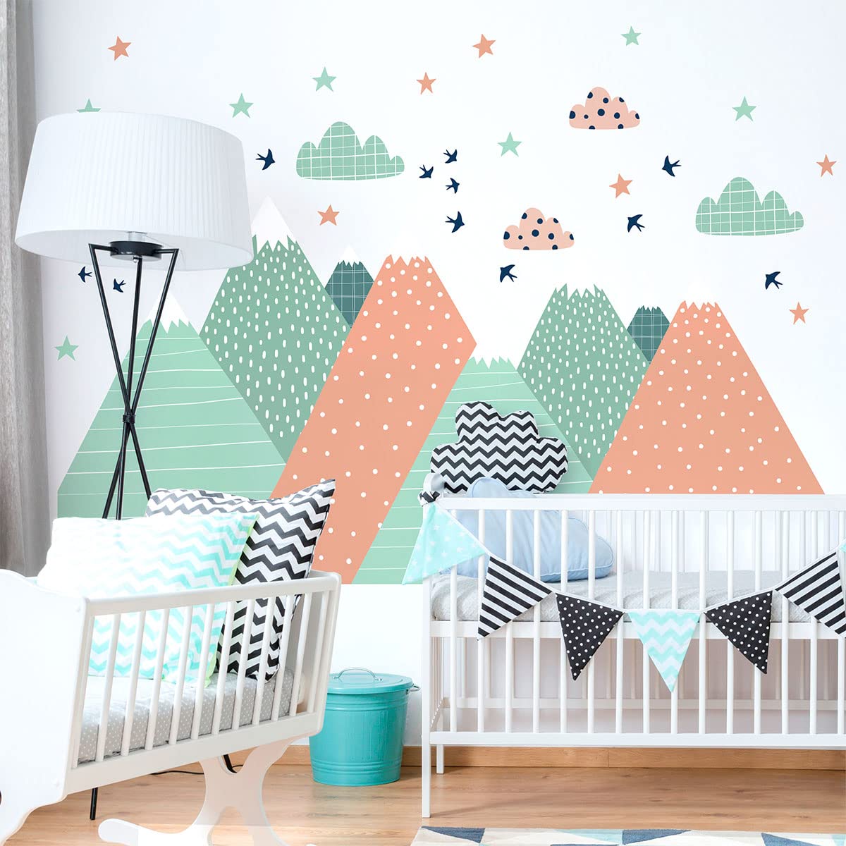 Children's Wall Stickers - Baby Room Decoration - Children's Wall Stickers - Scandinavian Mountains Stika - H60 x L90 cm - Image 2