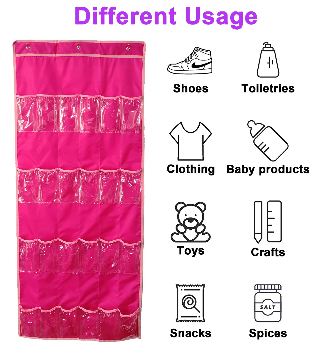 DUOLAM Hanging Over Door Toy Storage Organizer (24 Pockets), Compatible with LOL OMG Dolls Surprise Doll (Toys Not Included) - Image 4