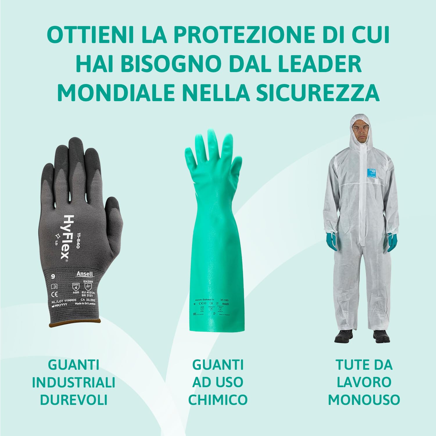 Ansell MicroFlex 63-864 Guanti Monouso in Lattice, Senza Polvere, Protezione Multiuso per Usi Alimentari, Domestici e Professionali, Lattice di Gomma Naturale, Bianco, Taglia M (100 Guanti)
