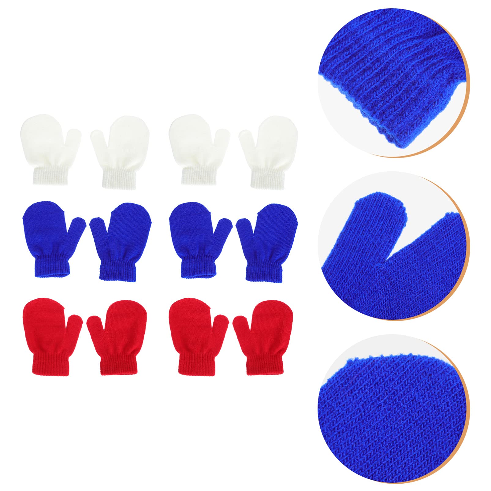 BESTYASH Guantes Tejer Mitones De Bebé Recién Nacido Mitones Mitones Infantiles Bebés De Punto Rellenos De Calcetín De Navidad Forro Polar Frío Hilo Acrílico
