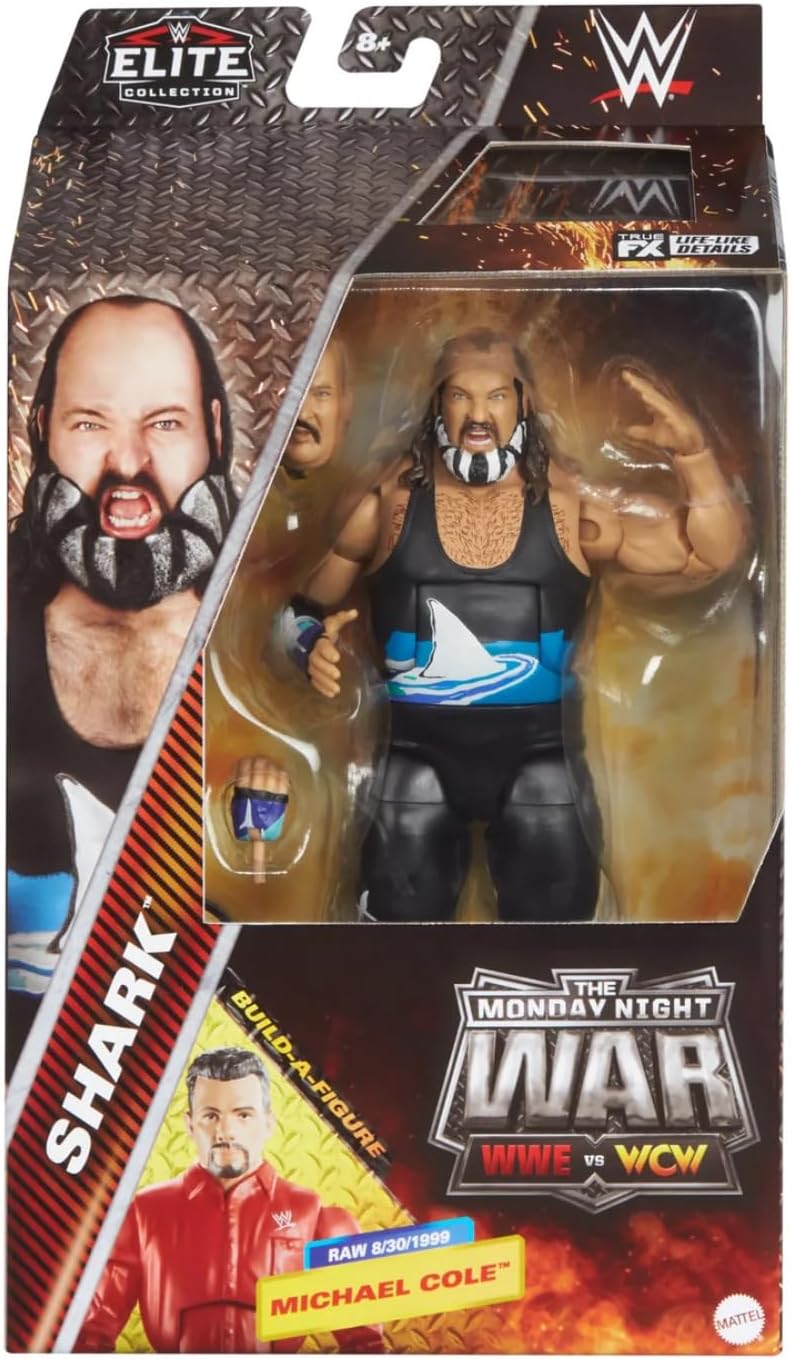 WWE Monday Night War Elite Collection Shark Action Figure & Accessories 6-Inch Collectible Set