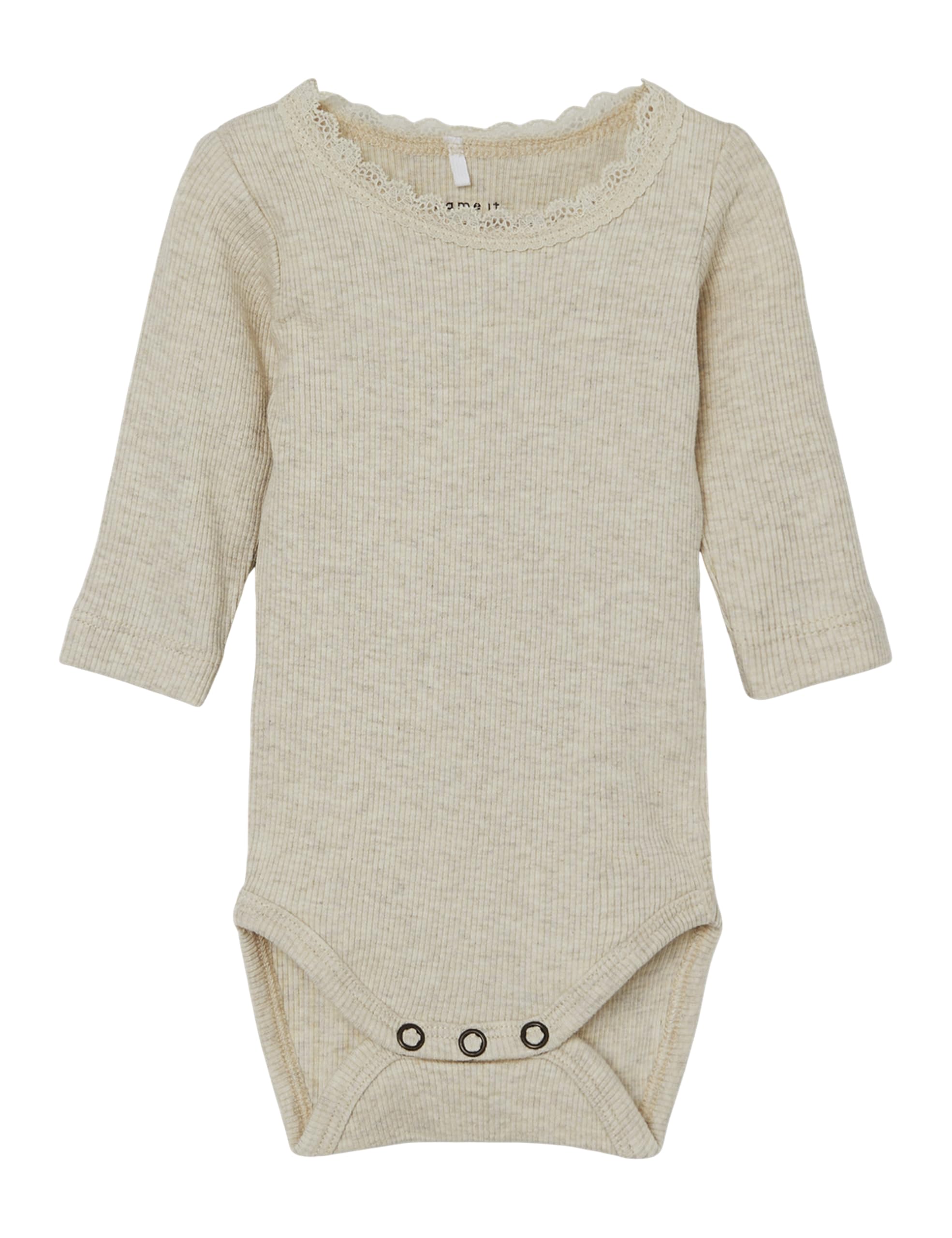 NAME IT Baby Boys NBFKAB LS Body NOOS Bodysuit, Peyote Melange, 80