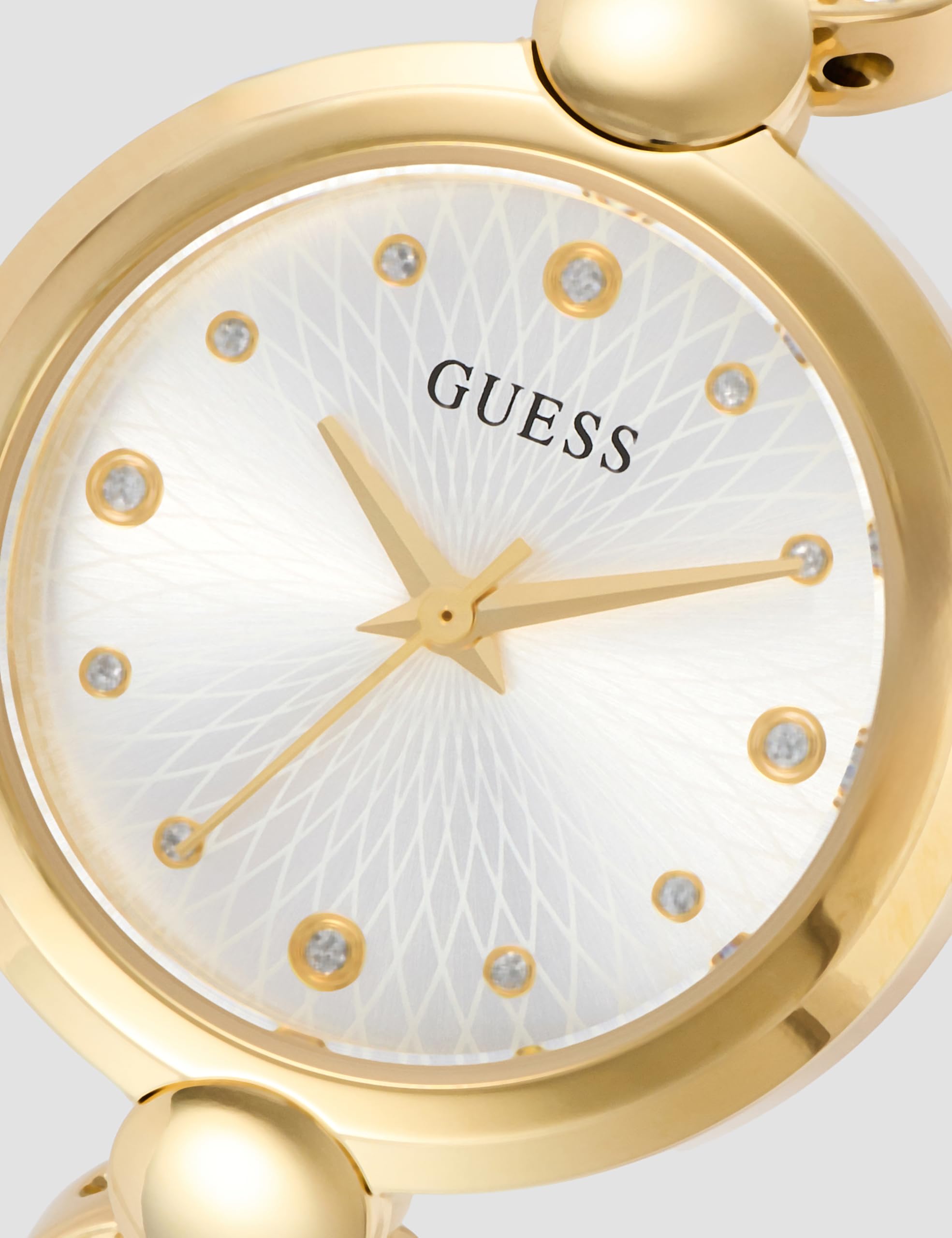 GUESS Watches Ladies Stardom Reloj para Mujer Analógico de Cuarzo con Brazalete de Acero Inoxidable bañado en Oro GW0757L2