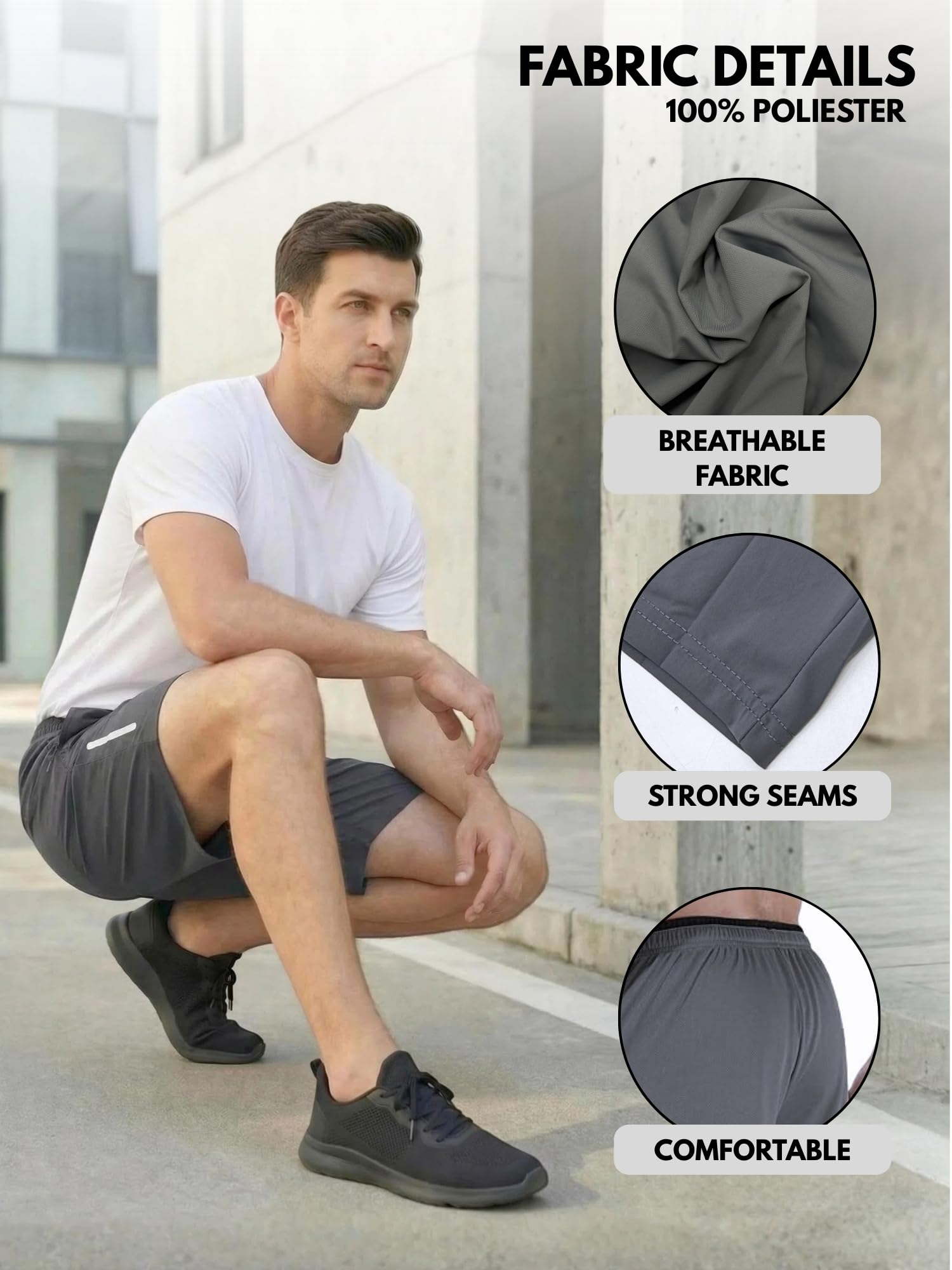 MAGIC SELECT Pantalon Corto de Chandal Hombre Deporte Bermudas Correr Shorts Deportivos