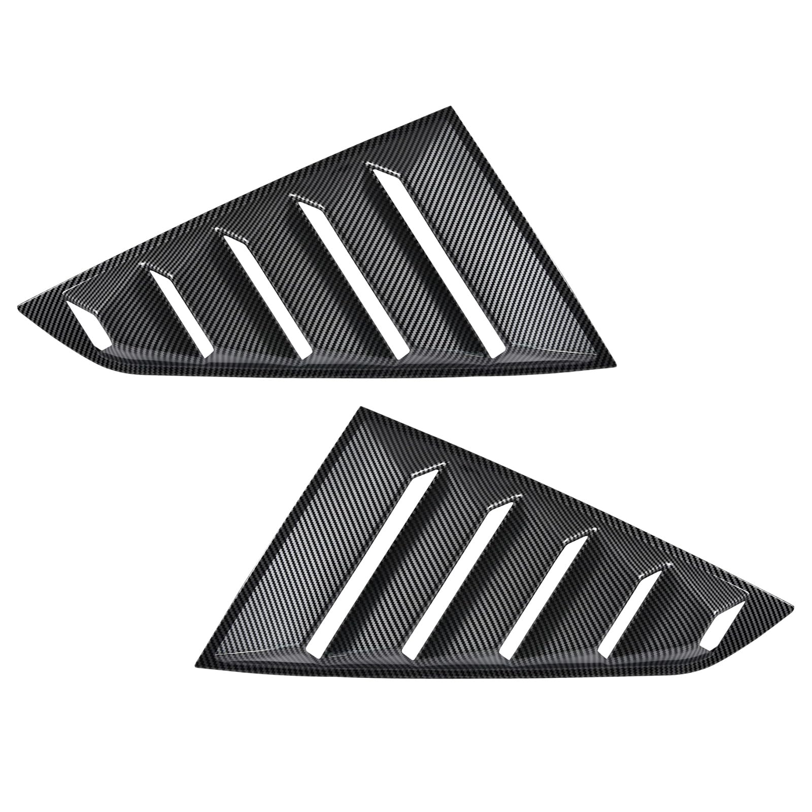 LUGIWN Side Window Louvers for Ford Mustang 2024 2025 Air Vent Scoop Shades Cover Blinds ABS Windshield Sun Shade Cover Vent GT Lambo Style,Carbon