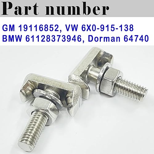 Miniatura 3 de Paquete de 4 terminales de batería 19116852 compatibles con Chevy BMW GMC Volkswagen 64740 Kit de pernos tensores de cable de batería 6X0915138