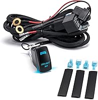 Vista 8 de ANGU OFFROAD - Arnés de cableado de 2 cables, kit de cable de nailon de 12 V 40 A para barras de luz LED, luces antiniebla, luces de trabajo