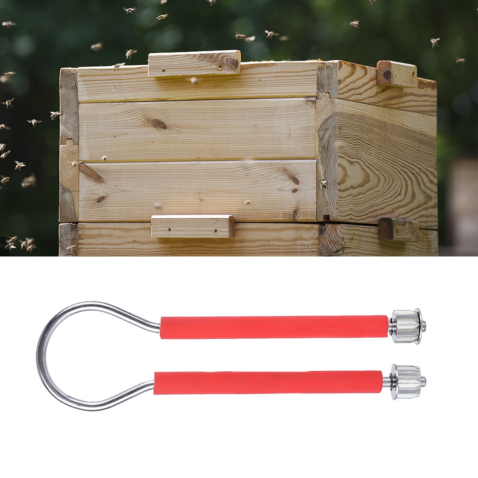 Pinza Tendicavo Per Telai Alveare – Attrezzo Per Apicoltura In PP E Ferro – Rosso 13x6,4 Cm
