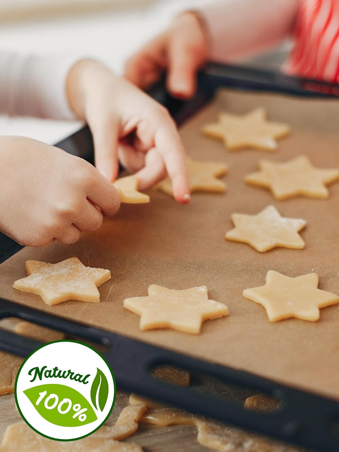 SMARTAKE 200 Pcs Parchment Paper Baking Sheets, 13x18 Inches Non-Stick Precut Baking Parchment, for Baking Grilling Steaming Bread Cup Cake Cookie and More (Unbleached) - Image 5