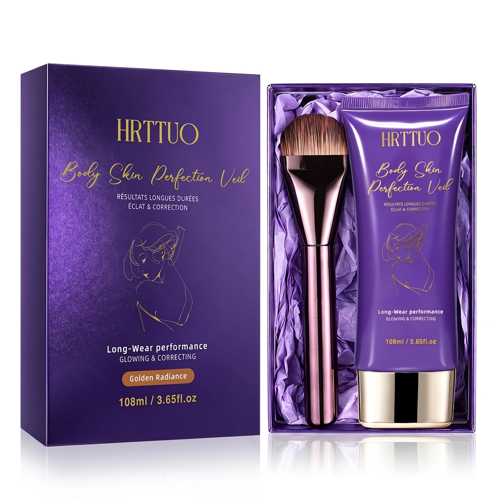 Waterproof Tattoo Cover Up Makeup with Brush – Full Coverage Body Concealer