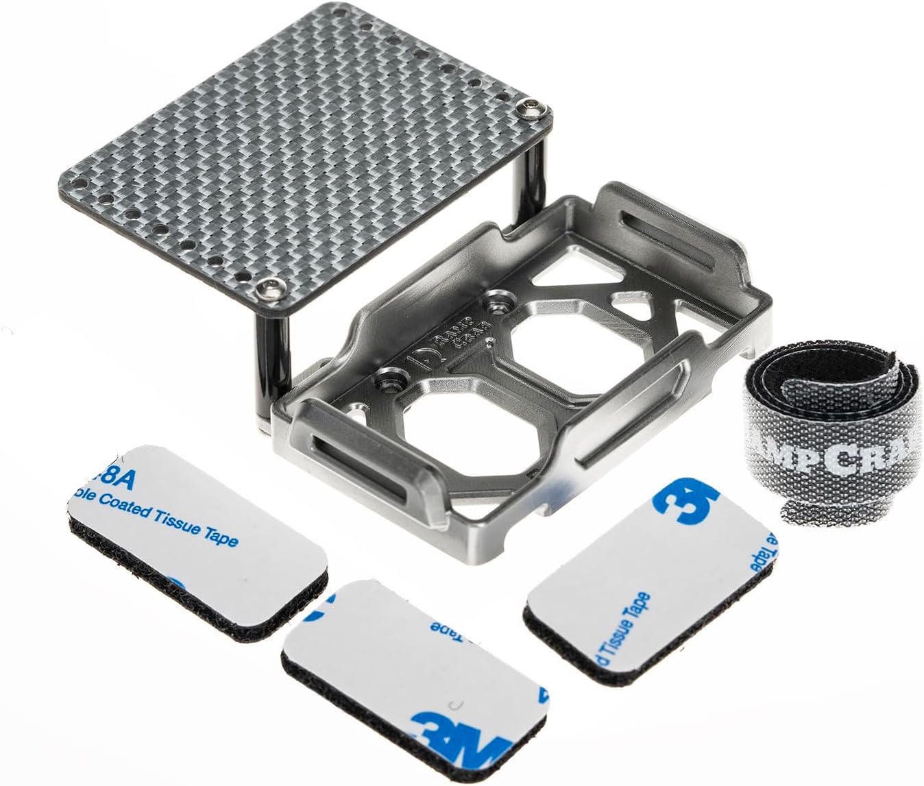 Battery Tray & ESC Receiver Tray, Double Decker Plate for 1/18 RC Crawler TRX4M, Silver