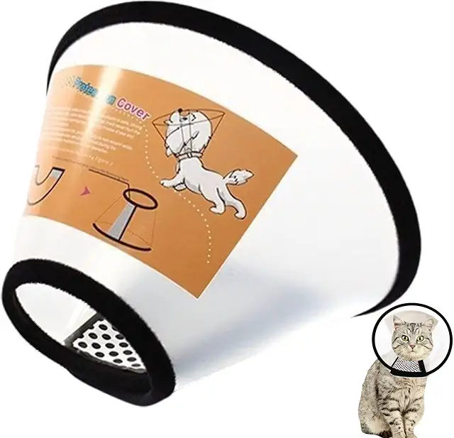 Collare Elisabettiano Regolabile per Cani e Gatti - Protezione Antileccamento