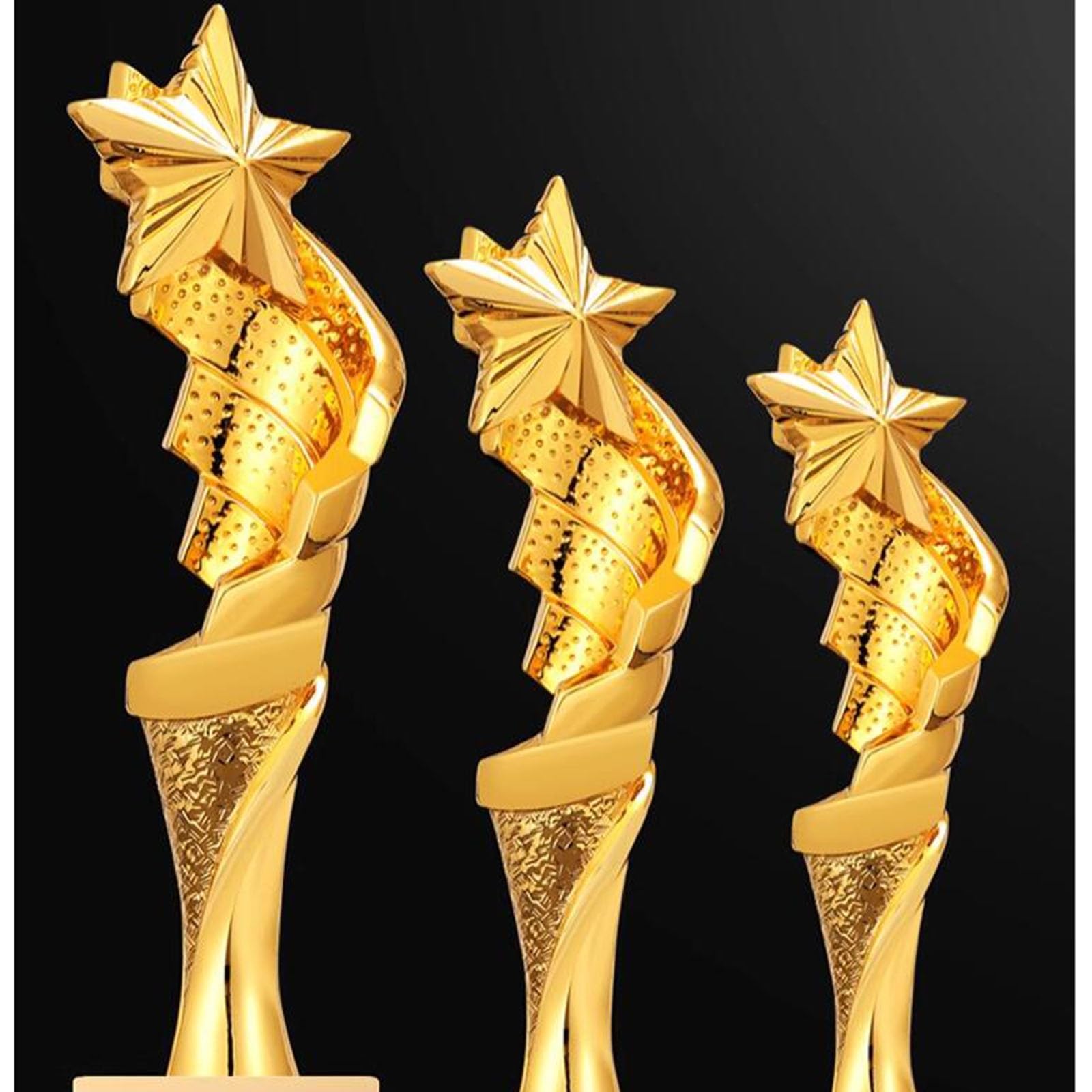 Trophées Trophée Gravé Étoile À Cinq Branches en Résine Dorée Trophée du Prix des Employés Exceptionnels De L’assemblée Annuelle Trophée du Championnat De Compétition Coupes