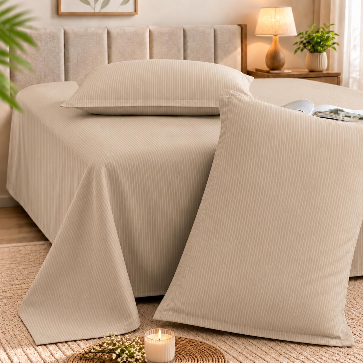Cortina Cloud Cotton King Bed Sheet Set - Pink -15