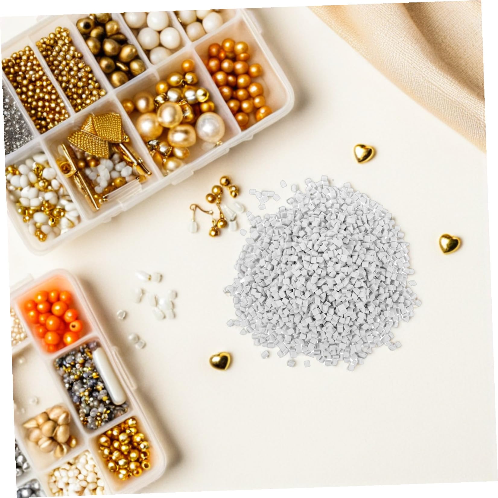 Garneck Média de Polissage Triangulaire en Céramique Blanc 1kg pour Pierres et Bijoux, Résistant à L'usure, pour Polisseuses Vibratoires et Artisans