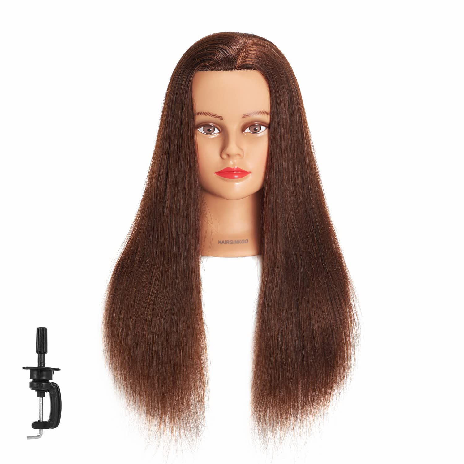 HAIRGINKGO Mannequin Head 24-26" Human Hair Manikin Head - training heads | Mubboo