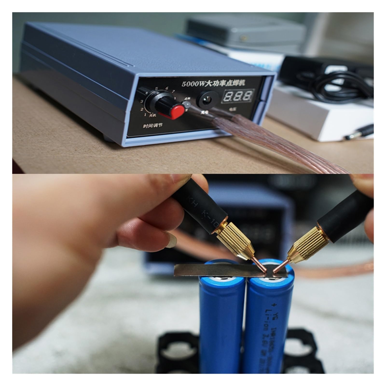 5000W Mini Zgrzewarka Punktowa Zestaw DIY Akumulator Narzędzia Spawalnicze Przenośna Długopis Do Niklu 0.1/0.15mm Spoina Jest Mocna.