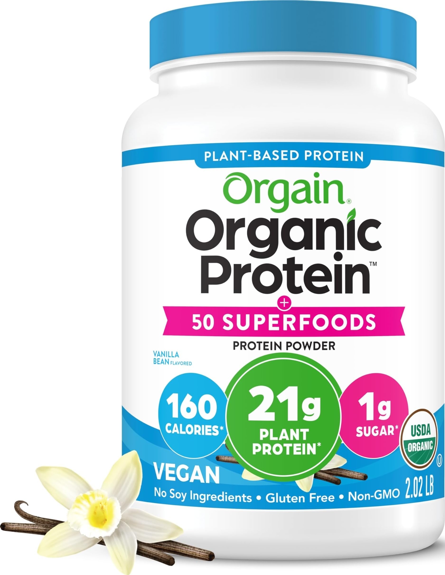 Orgain Organic Vegan Protein and Superfoods Vanilla Bean
