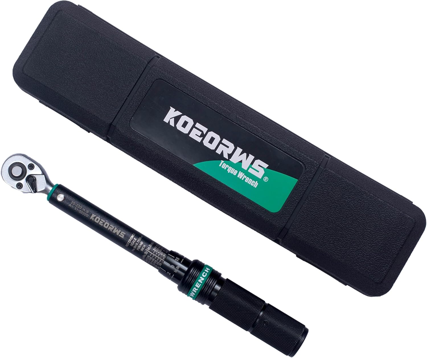 1/4-Inch Drive Click Torque Wrench, 20-220 In.lb/2.26-24.9 Nm Dual-direction Torque Wrench, Bike Torque Wrenches with Dual Range Scales, Quick Release Reversible Head for Bicycle, Motorcycle 1/4-Inch 20-220 In-lb/2.26-24.9 Nm