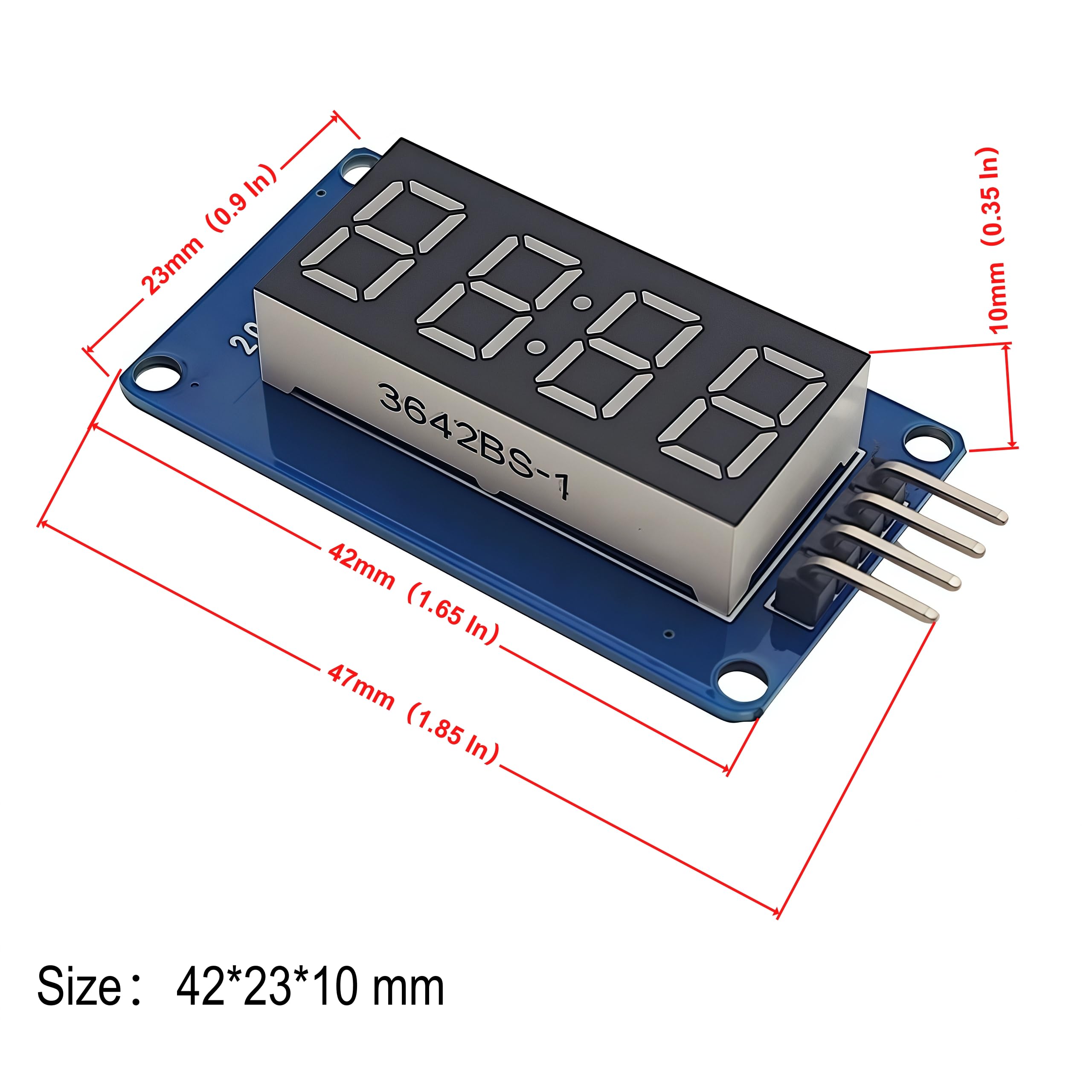 6 szt. TM1637 0,9 cm 4-bitowy segmentowy moduł wyświetlacza LED czerwona cyfrowa płyta rurowa kompatybilna z Arduino Raspberry Pi