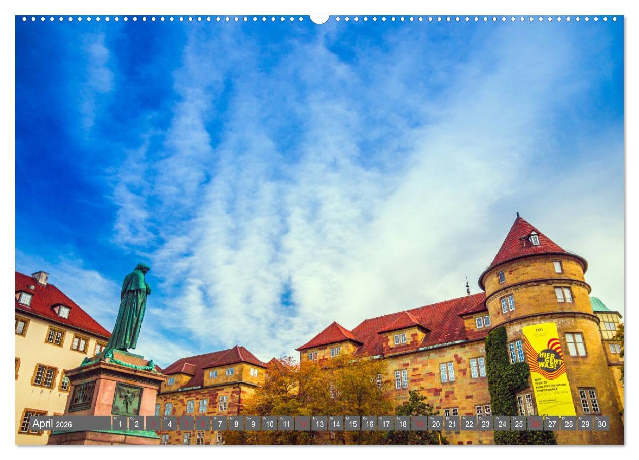 Historisches Stuttgart 2026 (hochwertiger Premium Wandkalender 2026 DIN A2 quer), Kunstdruck in Hochglanz