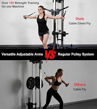 Eonfit E1 2.0 Cable Station, Cable Crossover Machine with Pulley System