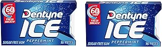 Ice Sugarfree Peppermint 16 Pieces Gum (Pack of 2)