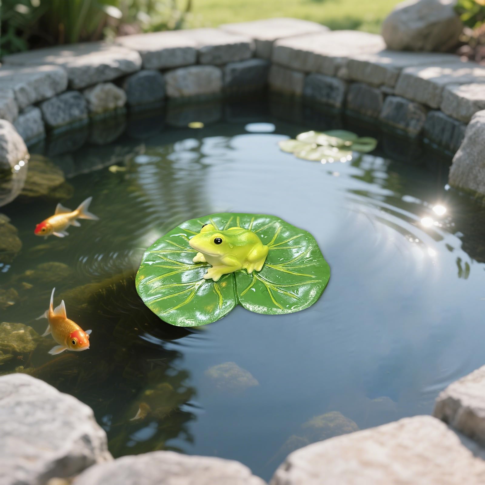 Mini laghetto decorativo per esterni, rana da giardino, rana