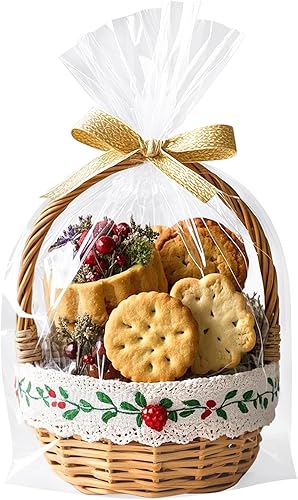 Yotelab Bolsas de celofán de 12 x 18 pulgadas, 20 bolsas de regalo de celofán transparente