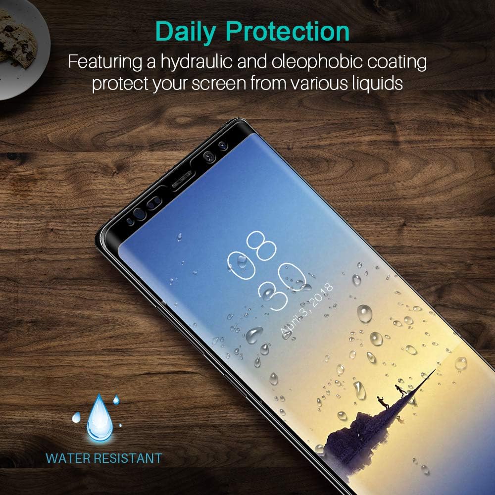 LK Screen Protector for Samsung Galaxy Note 8, [Case Friendly][Alignment Frame Easy Installation][3D Curved][3D Full Coverage] Tempered Glass