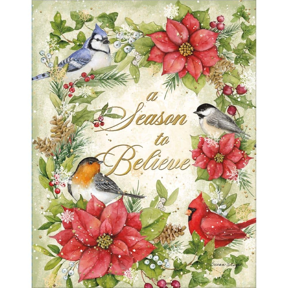 Lang Weihnachtskarten Season To Believe von Susan Winget, 18 Karten mit 19 passenden Umschlägen, Leinengeprägtes Papier, herzerwärmende Grafik (1004901)