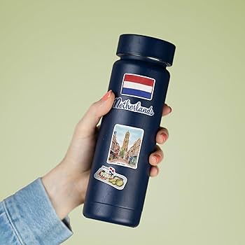 Amazon.com: Navy Peony Artistic Netherlands Travel Stickers