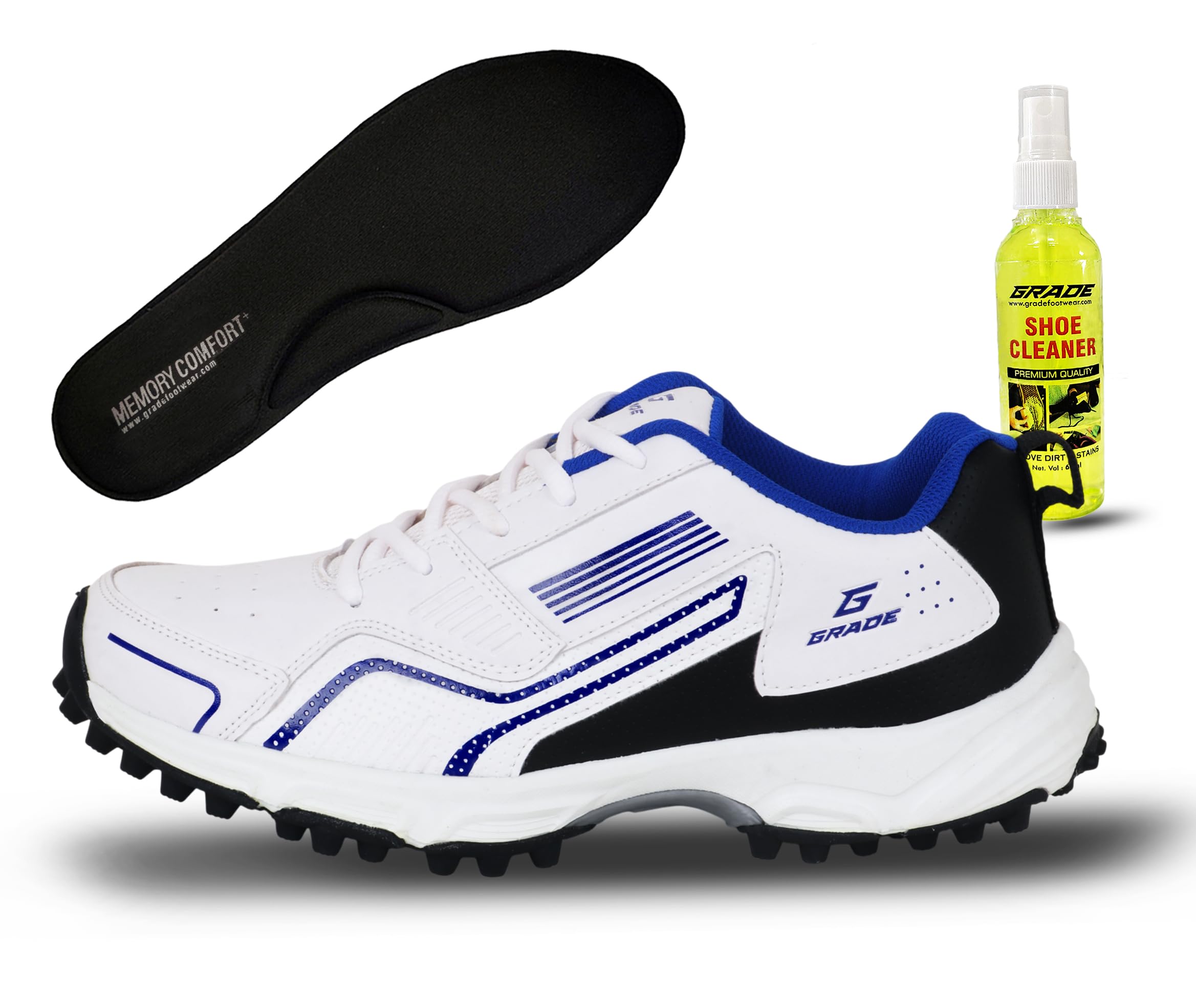 grade Century Cricket Shoes for Men with Memory Foam Comfort|Rubber Spike Shoes|Comfortable & Lightweight Shoes Men|Mens Shoes-picture-26