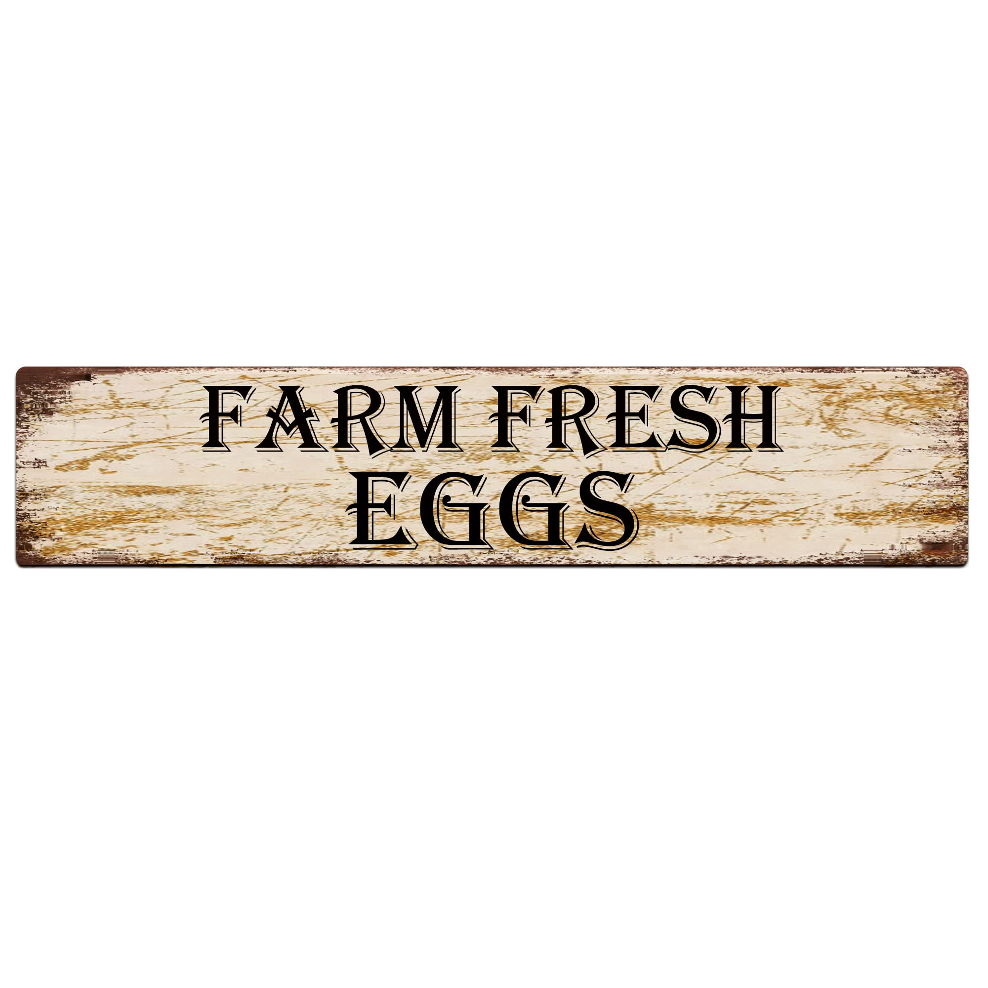 Farm Fresh Eggs Retro Tin Signs Aluminum Metal Sign for Kitchen Home Garden Wall Bar Cafe Decor 4x16 Inch