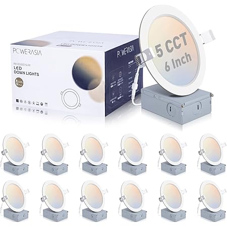 Zouzai 2-Inch LED Recessed Downlight - 5CCT Selectable, Dimmable, Anti-Glare Design (ETL & Energy Star Certified)