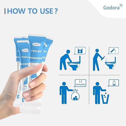 Miniatura 6 de Godora ECO-Friendly Poo Urine Gel Powder with Spoon, Fast-Absorbing Camping Toilet Chemicals, Rapidly Biodegradable Eco Gel for Portable Toilet, for