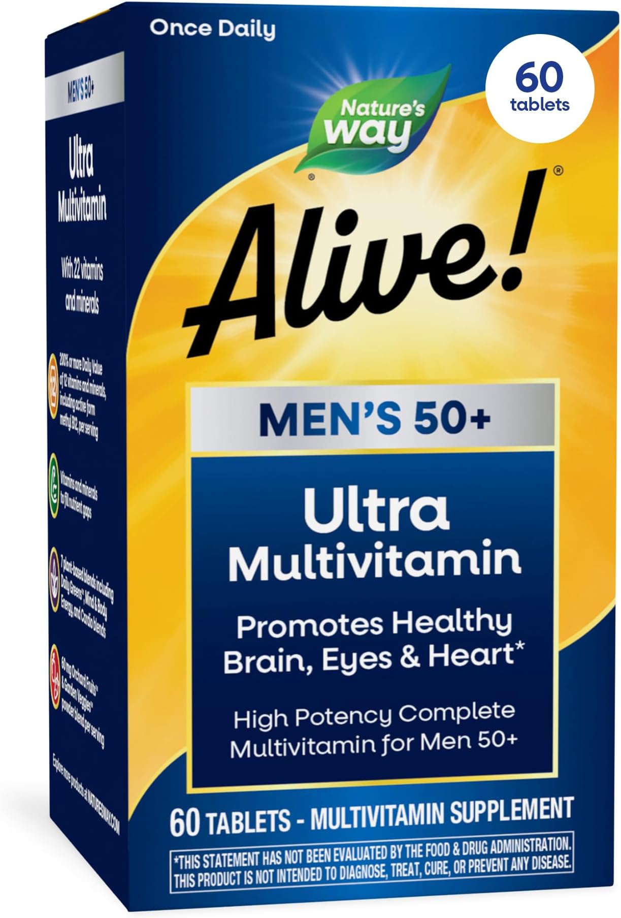 Alive Once Daily Men's Multi Ultra Potency Tablets 60-count