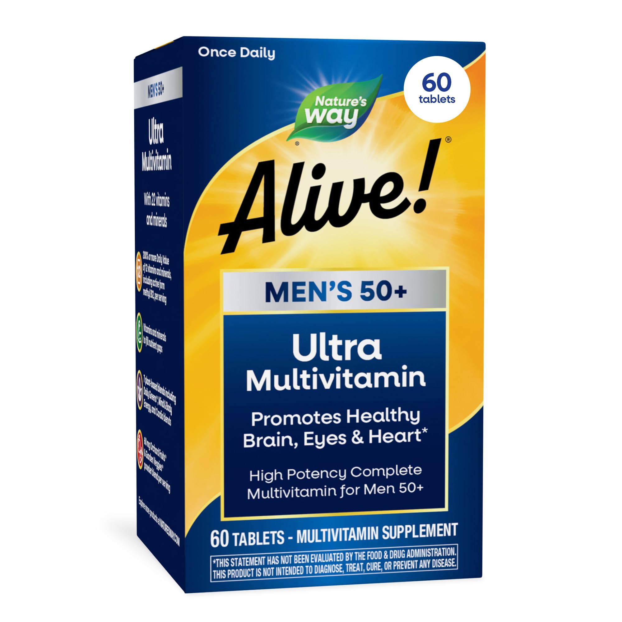 Alive Once Daily Men's Multi Ultra Potency Tablets 60-count